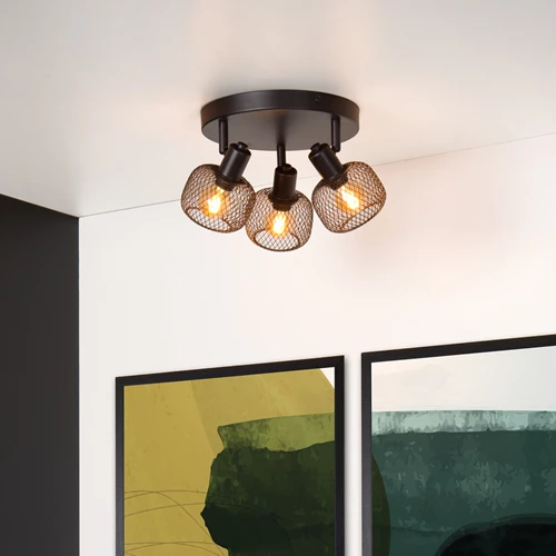 Lucide MAREN - Deckenstrahler - Ø 37 cm - 3xE14 - Schwarz - Atmosphäre 1